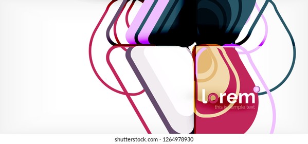 Geometric abstract background. Trendy abstract layout template for business or technology presentation or web brochure cover, wallpaper. Vector illustration