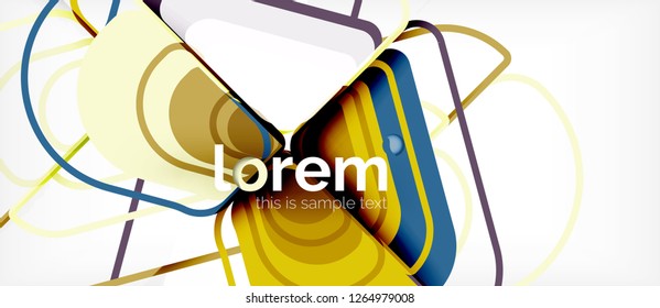Geometric abstract background. Trendy abstract layout template for business or technology presentation or web brochure cover, wallpaper. Vector illustration