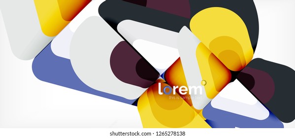 Fondo abstracto geométrico. Plantilla de diseño abstracto de moda para presentación de negocios o tecnología o portada de folletos web, fondo de pantalla. Ilustración del vector