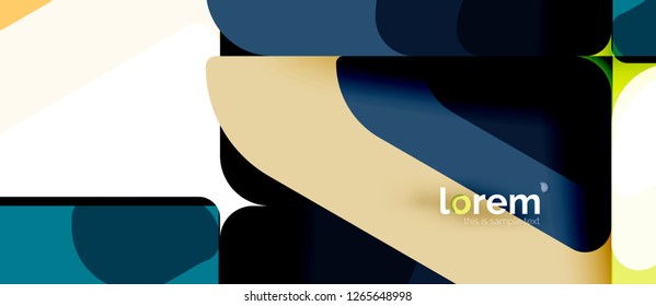 Fondo abstracto geométrico. Plantilla de diseño abstracto de moda para presentación de negocios o tecnología o portada de folletos web, fondo de pantalla. Ilustración del vector