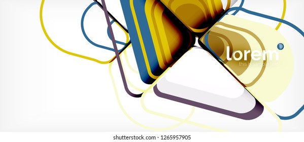 Geometric abstract background. Trendy abstract layout template for business or technology presentation or web brochure cover, wallpaper. Vector illustration
