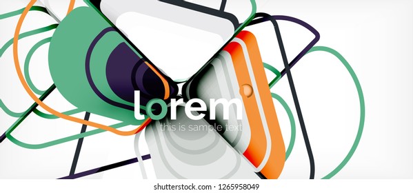Geometric abstract background. Trendy abstract layout template for business or technology presentation or web brochure cover, wallpaper. Vector illustration