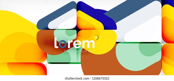 Geometrischer abstrakter Hintergrund. Trendy abstrakte Layout-Vorlage für Geschäfts- oder Technologiepräsentation oder Web-Broschüre Titelbild, Bildschirmhintergrund. Vektorgrafik