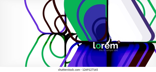 Geometric abstract background. Trendy abstract layout template for business or technology presentation or web brochure cover, wallpaper. Vector illustration