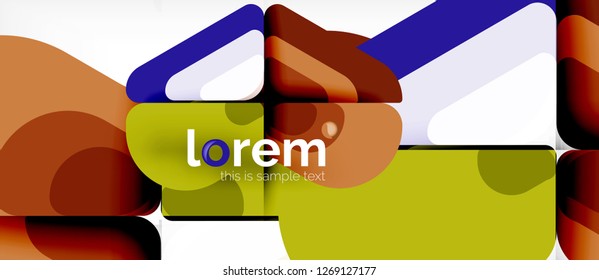 Fondo abstracto geométrico. Plantilla de diseño abstracto de moda para presentación de negocios o tecnología o portada de folletos web, fondo de pantalla. Ilustración del vector