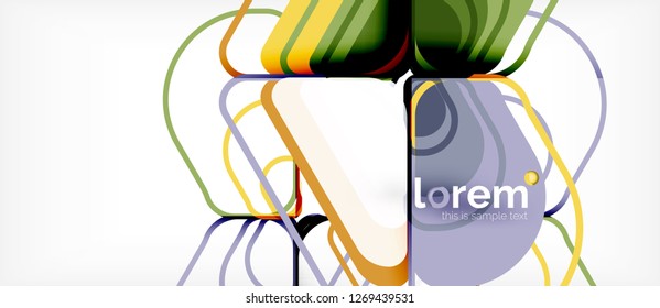Geometric abstract background. Trendy abstract layout template for business or technology presentation or web brochure cover, wallpaper. Vector illustration