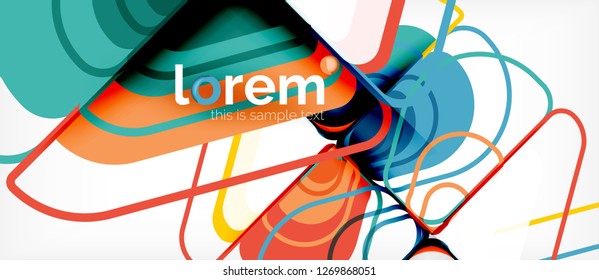 Geometrischer abstrakter Hintergrund. Trendy abstrakte Layout-Vorlage für Geschäfts- oder Technologiepräsentation oder Web-Broschüre Titelbild, Bildschirmhintergrund. Vektorgrafik