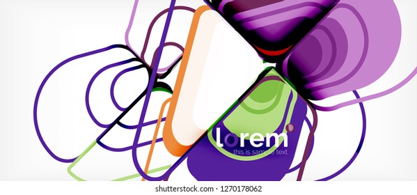 Fondo abstracto geométrico. Plantilla de diseño abstracto de moda para presentación de negocios o tecnología o portada de folletos web, fondo de pantalla. Ilustración del vector