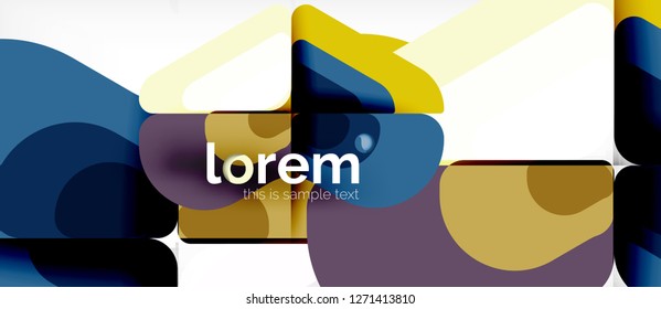 Geometrischer abstrakter Hintergrund. Trendy abstrakte Layout-Vorlage für Geschäfts- oder Technologiepräsentation oder Web-Broschüre Titelbild, Bildschirmhintergrund. Vektorgrafik