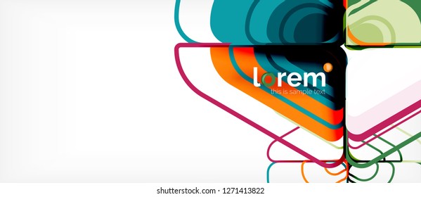 Geometric abstract background. Trendy abstract layout template for business or technology presentation or web brochure cover, wallpaper. Vector illustration