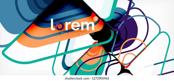 Fondo abstracto geométrico. Plantilla de diseño abstracto de moda para presentación de negocios o tecnología o portada de folletos web, fondo de pantalla. Ilustración del vector