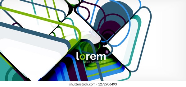 Geometric abstract background. Trendy abstract layout template for business or technology presentation or web brochure cover, wallpaper. Vector illustration