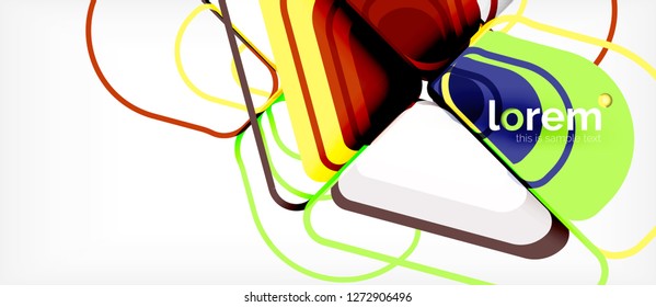 Geometric abstract background. Trendy abstract layout template for business or technology presentation or web brochure cover, wallpaper. Vector illustration