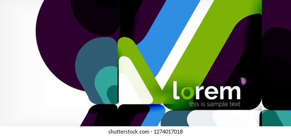 Geometrischer abstrakter Hintergrund. Trendy abstrakte Layout-Vorlage für Geschäfts- oder Technologiepräsentation oder Web-Broschüre Titelbild, Bildschirmhintergrund. Vektorgrafik