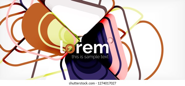 Geometrischer abstrakter Hintergrund. Trendy abstrakte Layout-Vorlage für Geschäfts- oder Technologiepräsentation oder Web-Broschüre Titelbild, Bildschirmhintergrund. Vektorgrafik