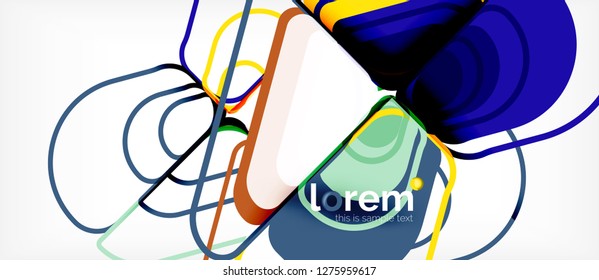 Geometric abstract background. Trendy abstract layout template for business or technology presentation or web brochure cover, wallpaper. Vector illustration