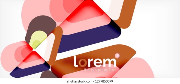 Geometrischer abstrakter Hintergrund. Trendy abstrakte Layout-Vorlage für Geschäfts- oder Technologiepräsentation oder Web-Broschüre Titelbild, Bildschirmhintergrund. Vektorgrafik