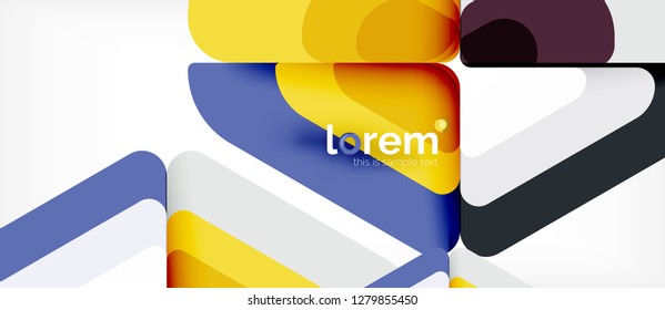 Fondo abstracto geométrico. Plantilla de diseño abstracto de moda para presentación de negocios o tecnología o portada de folletos web, fondo de pantalla. Ilustración del vector