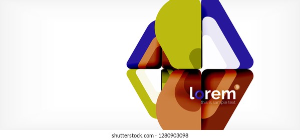 Fundo geométrico abstrato. Modelo de layout abstrato moderno para apresentação de negócios ou tecnologia ou capa de brochura da web, papel de parede. Ilustração vetorial