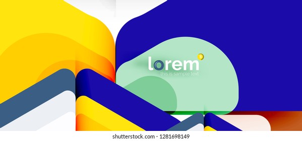 Fondo abstracto geométrico. Plantilla de diseño abstracto de moda para presentación de negocios o tecnología o portada de folletos web, fondo de pantalla. Ilustración del vector