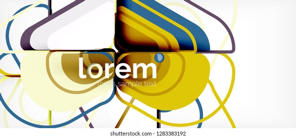 Fondo abstracto geométrico. Plantilla de diseño abstracto de moda para presentación de negocios o tecnología o portada de folletos web, fondo de pantalla. Ilustración del vector