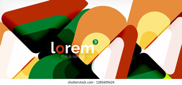 Fondo abstracto geométrico. Plantilla de diseño abstracto de moda para presentación de negocios o tecnología o portada de folletos web, fondo de pantalla. Ilustración del vector
