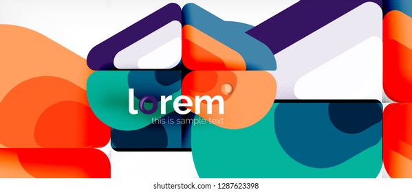Geometric abstract background. Trendy abstract layout template for business or technology presentation or web brochure cover, wallpaper. Vector illustration