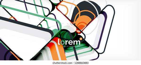 Geometric abstract background. Trendy abstract layout template for business or technology presentation or web brochure cover, wallpaper. Vector illustration
