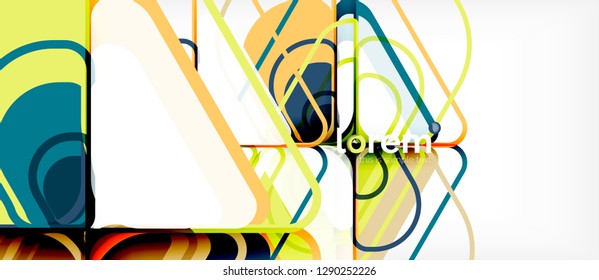 Fundo geométrico abstrato. Modelo de layout abstrato moderno para apresentação de negócios ou tecnologia ou capa de brochura da web, papel de parede. Ilustração vetorial
