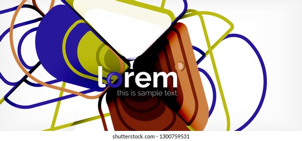 Geometric abstract background. Trendy abstract layout template for business or technology presentation or web brochure cover, wallpaper. Vector illustration