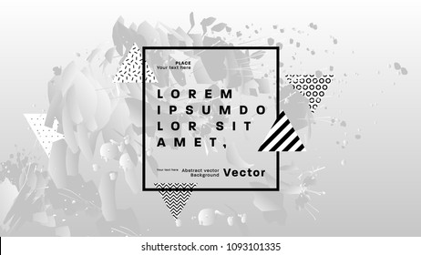 Geometric abstract background with trendy liquid dynamic fluid shapes. Vector eps10 illustration