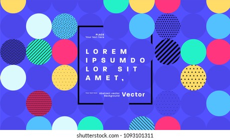 Geometric abstract background with trendy patterns. Vector eps10 illustration