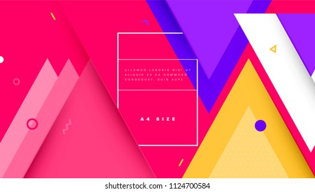 Geometric abstract background with trendy patterns and colors. Vector eps10 illustration