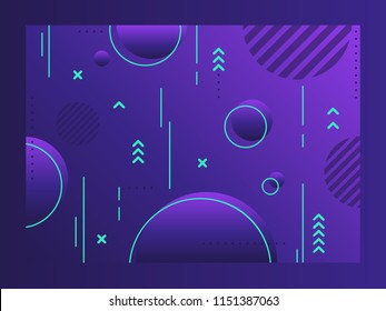 Geometric abstract background. Trendy patterns and dynamic composition. Future geometric patterns. Colorful halftone gradients. Eps10 vector