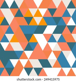 Geometric Abstract Background Triangle background in blue, pink and orange colors