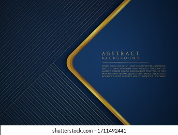 Geometric abstract background triangle shape and line pattern gold luxury style. vector illustration. 