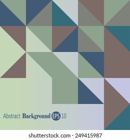 Geometric Abstract Background - Triangle and Square background in military colors