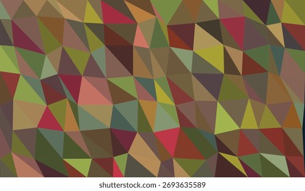 Fondo abstracto geométrico con triángulos en tonos tierra y diseño poligonal