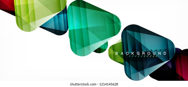 Geometrischer abstrakter Hintergrund, Dreiecke, trendige Layoutvorlage für Geschäfts- oder Technologiepräsentation oder Web-Design-Cover, Bildschirmhintergrund. Vektorgrafik
