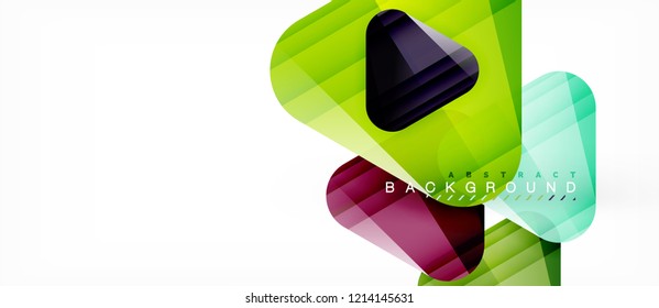 Geometric abstract background, triangles, trendy layout template for business or technology presentation or web design cover, wallpaper. Vector illustration