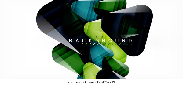 Geometrischer abstrakter Hintergrund, Dreiecke, trendige Layoutvorlage für Geschäfts- oder Technologiepräsentation oder Web-Design-Cover, Bildschirmhintergrund. Vektorgrafik