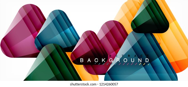 Geometric abstract background, triangles, trendy layout template for business or technology presentation or web design cover, wallpaper. Vector illustration