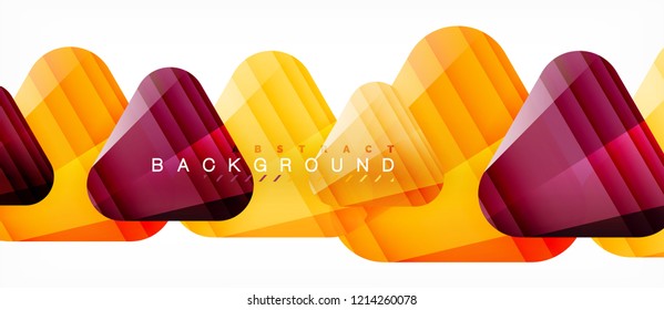 Geometric abstract background, triangles, trendy layout template for business or technology presentation or web design cover, wallpaper. Vector illustration
