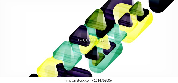 Fondo geométrico abstracto, triángulos, plantilla de diseño de moda para presentación de negocios o tecnología o cubierta de diseño web, fondo de pantalla. Ilustración del vector