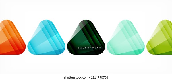 Geometric abstract background, triangles, trendy layout template for business or technology presentation or web design cover, wallpaper. Vector illustration