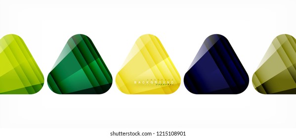 Geometrischer abstrakter Hintergrund, Dreiecke, trendige Layoutvorlage für Geschäfts- oder Technologiepräsentation oder Web-Design-Cover, Bildschirmhintergrund. Vektorgrafik