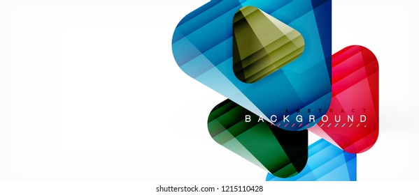 Fundo abstrato geométrico, triângulos, modelo de layout moderno para apresentação de negócios ou tecnologia ou capa de design da web, papel de parede. Ilustração vetorial