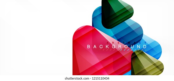 Fundo abstrato geométrico, triângulos, modelo de layout moderno para apresentação de negócios ou tecnologia ou capa de design da web, papel de parede. Ilustração vetorial