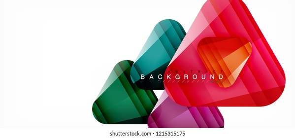 Fondo geométrico abstracto, triángulos, plantilla de diseño de moda para presentación de negocios o tecnología o cubierta de diseño web, fondo de pantalla. Ilustración del vector