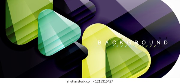 Fondo geométrico abstracto, triángulos, plantilla de diseño de moda para presentación de negocios o tecnología o cubierta de diseño web, fondo de pantalla. Ilustración del vector